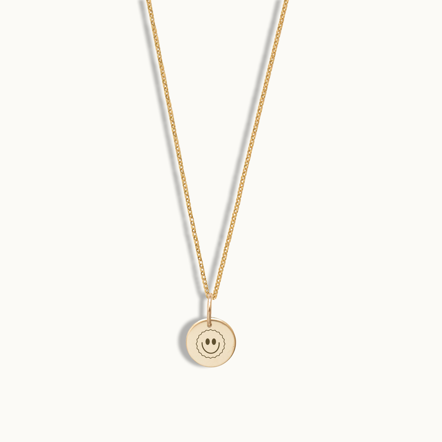 Pre Order: SCJ x Village Green Bakery 14k Gold Filled Victoria Beach Happy Face Cookie Necklace
