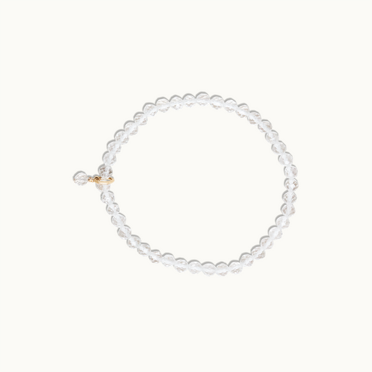 Quartz Gemstone Slip On Bracelet (April Birthstone)