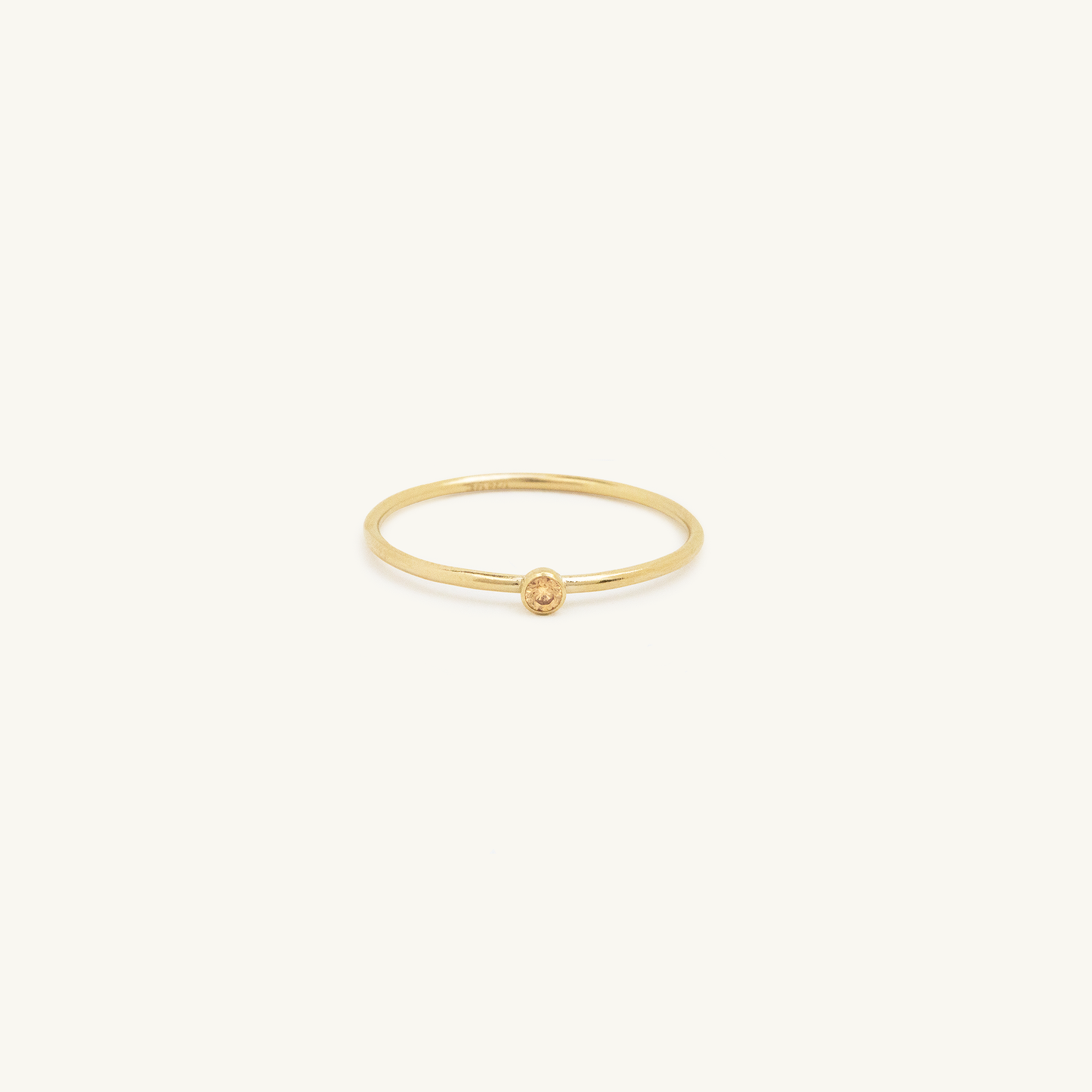 Gold Filled Birthstone Ring Topaz CZ (November)
