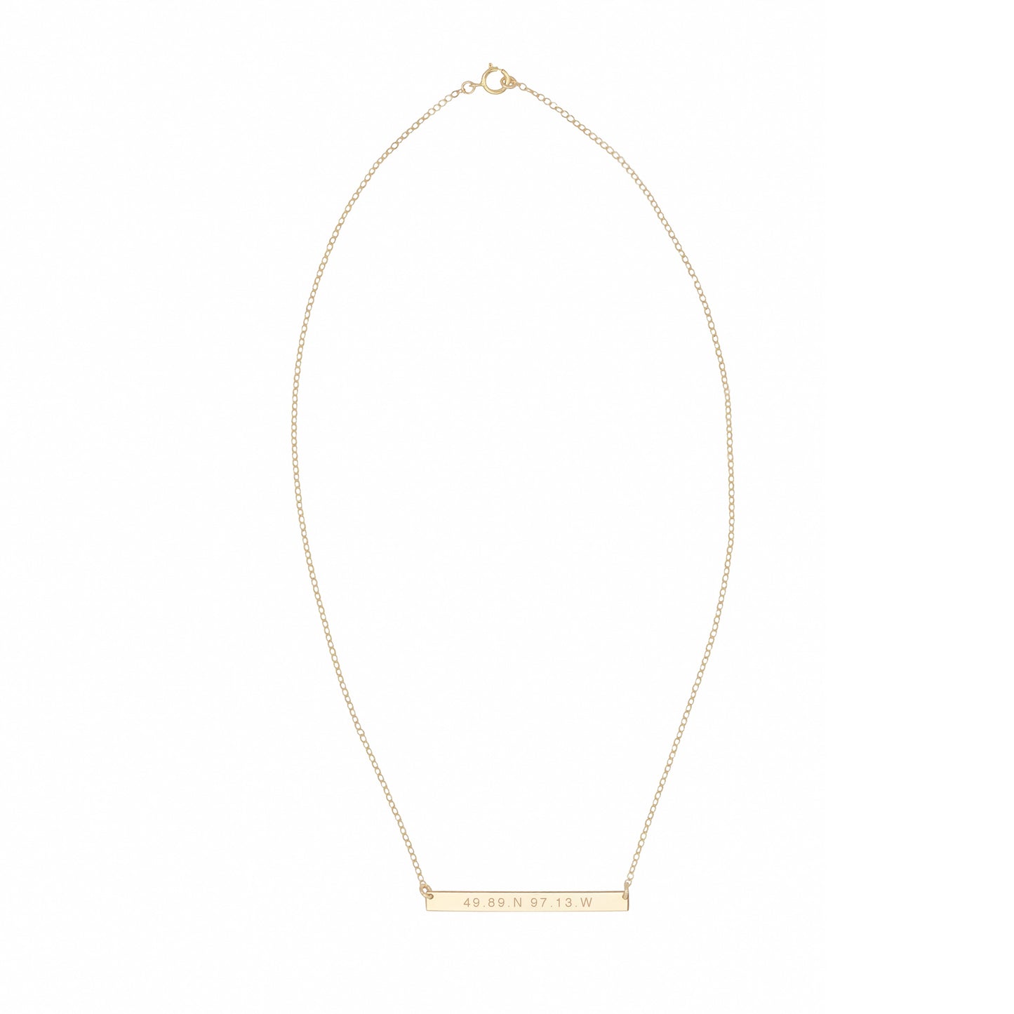 14k Gold Filled Customizable Bar Necklace