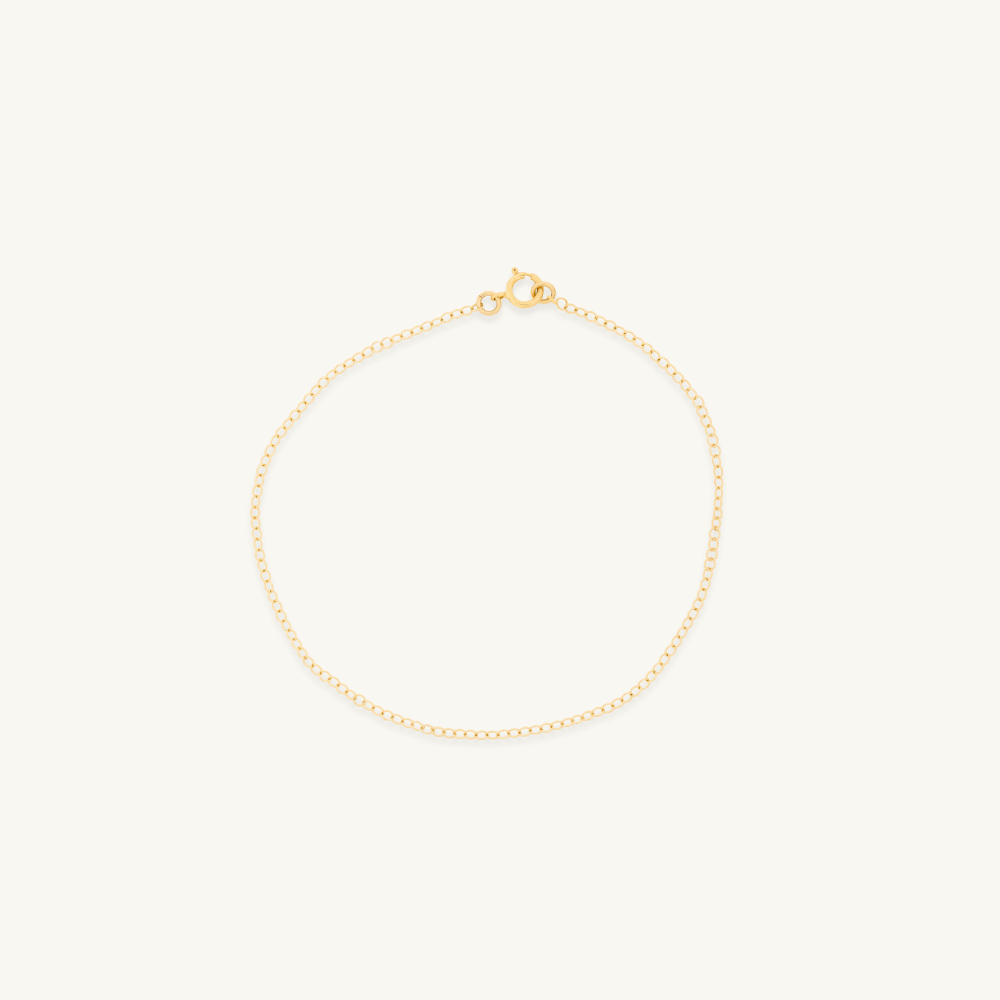 Fine Cable Chain Anklet (14k Gold Filled)