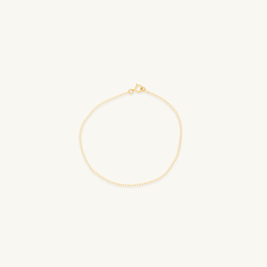Fine Cable Chain Bracelet (14k Gold Filled)