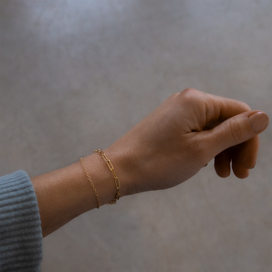 Oversized Paper Clip Chain Bracelet (14k Gold Filled)