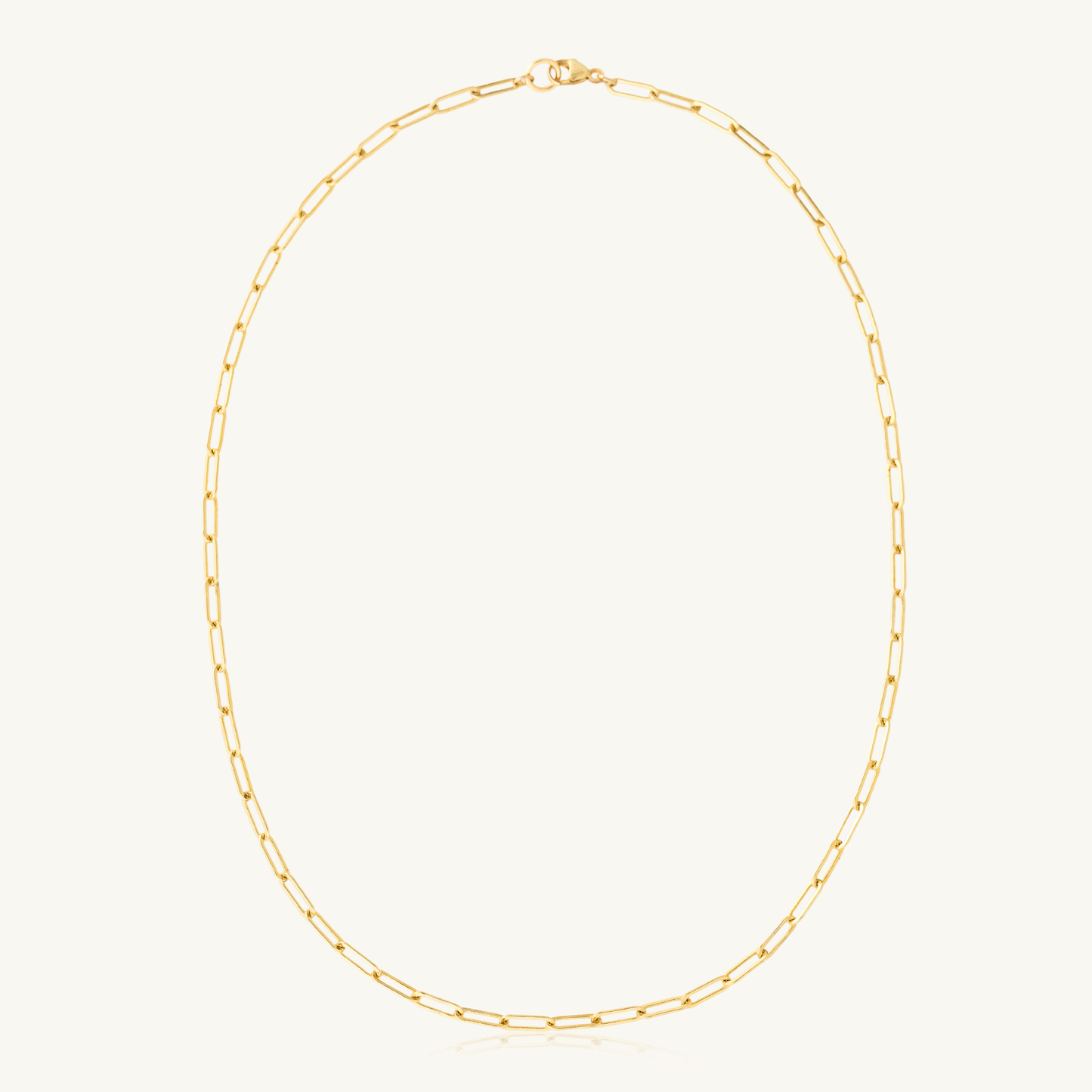 Oversized Paper Clip Chain Necklace (14k Gold Filled)