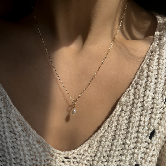 Pearl Nugget Necklace (14k Gold Filled)
