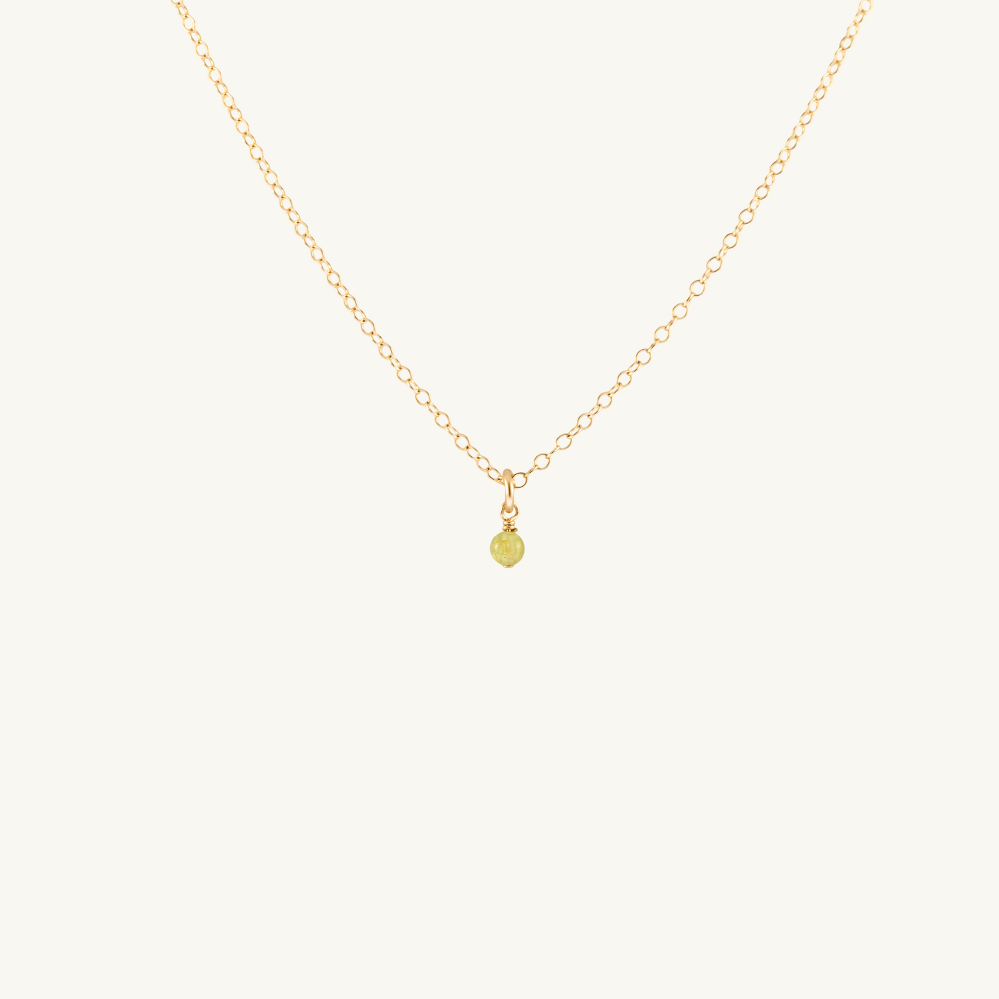 August Birthstone Necklace (Peridot)