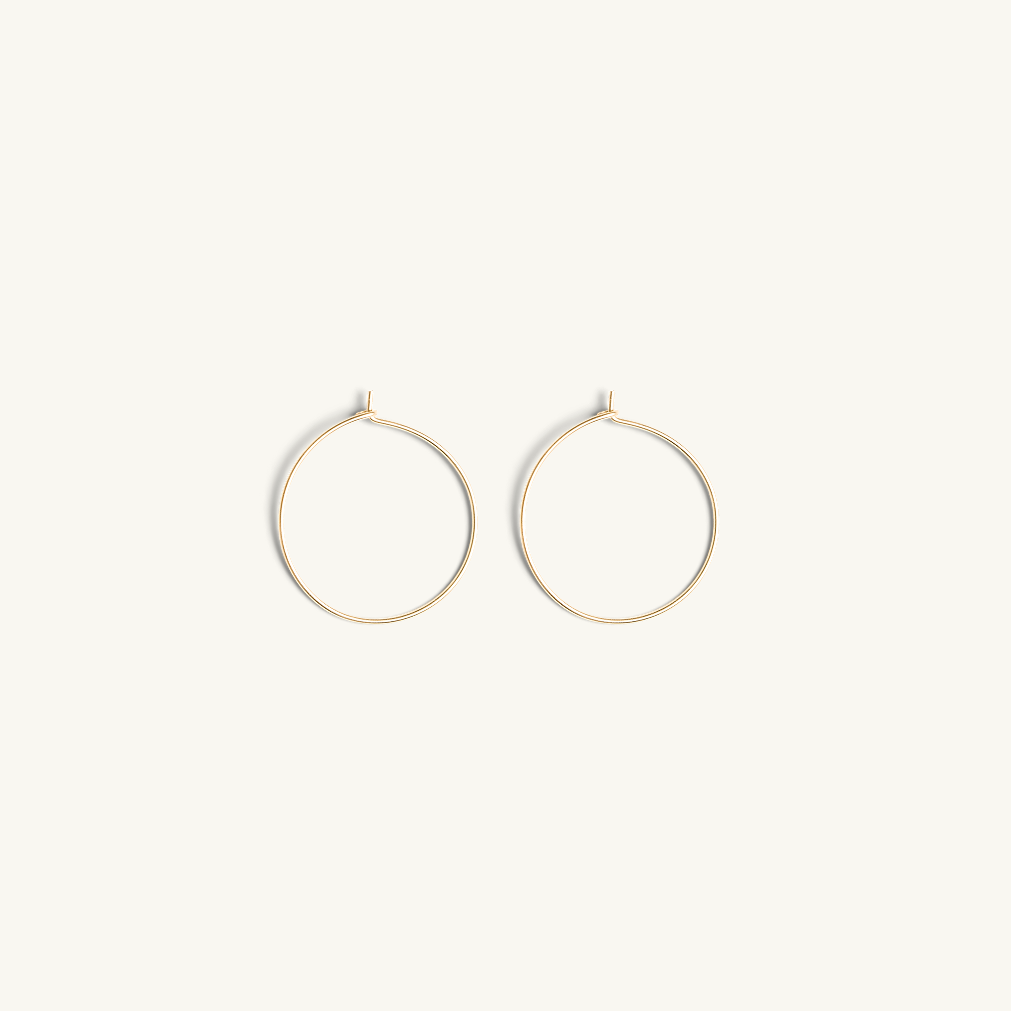 Gold Filled Wire Hoop Earrings 25mm Sarah Cameron Jewelry
