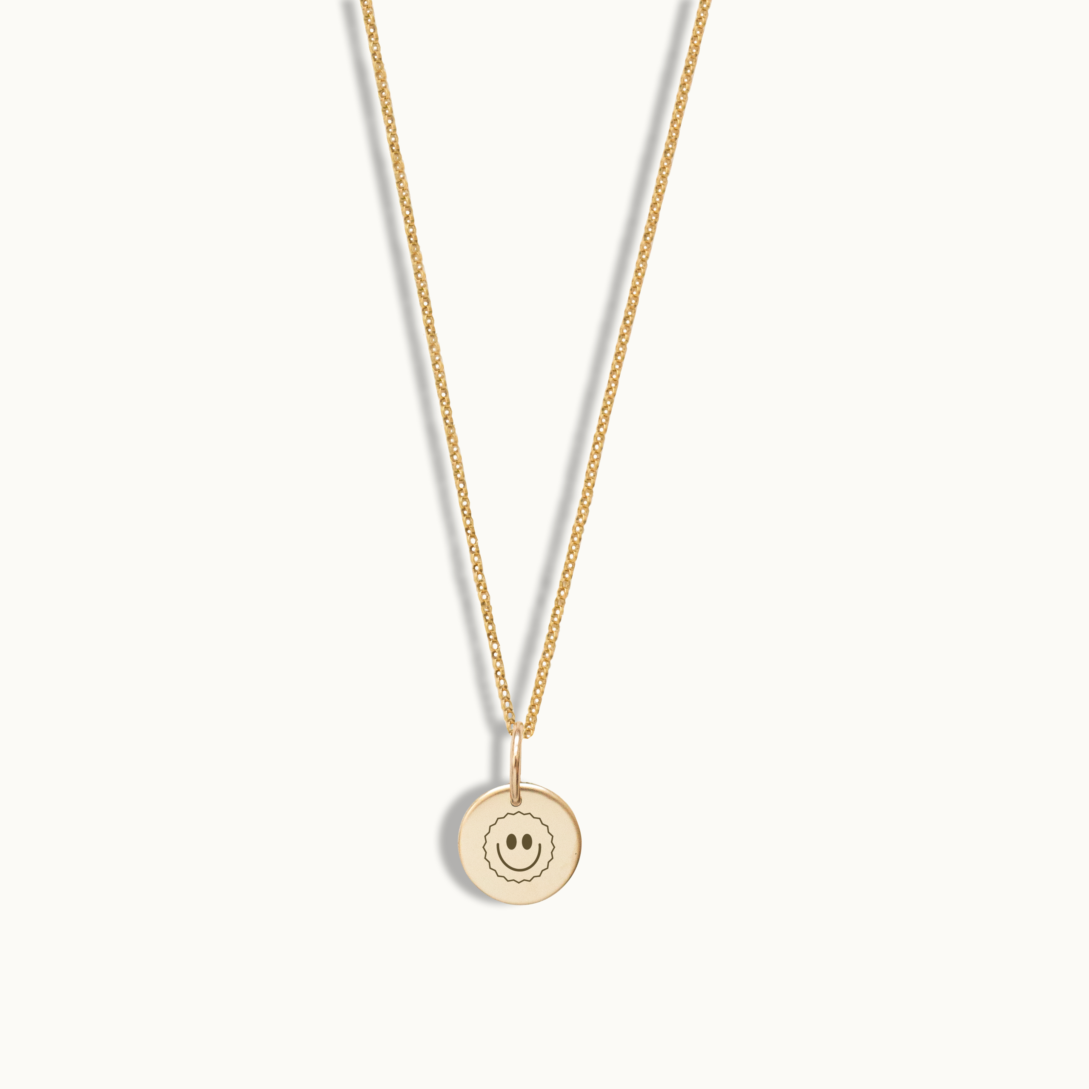 Pre Order: SCJ x Village Green Bakery 14k Gold Filled Victoria Beach Happy Face Cookie Necklace