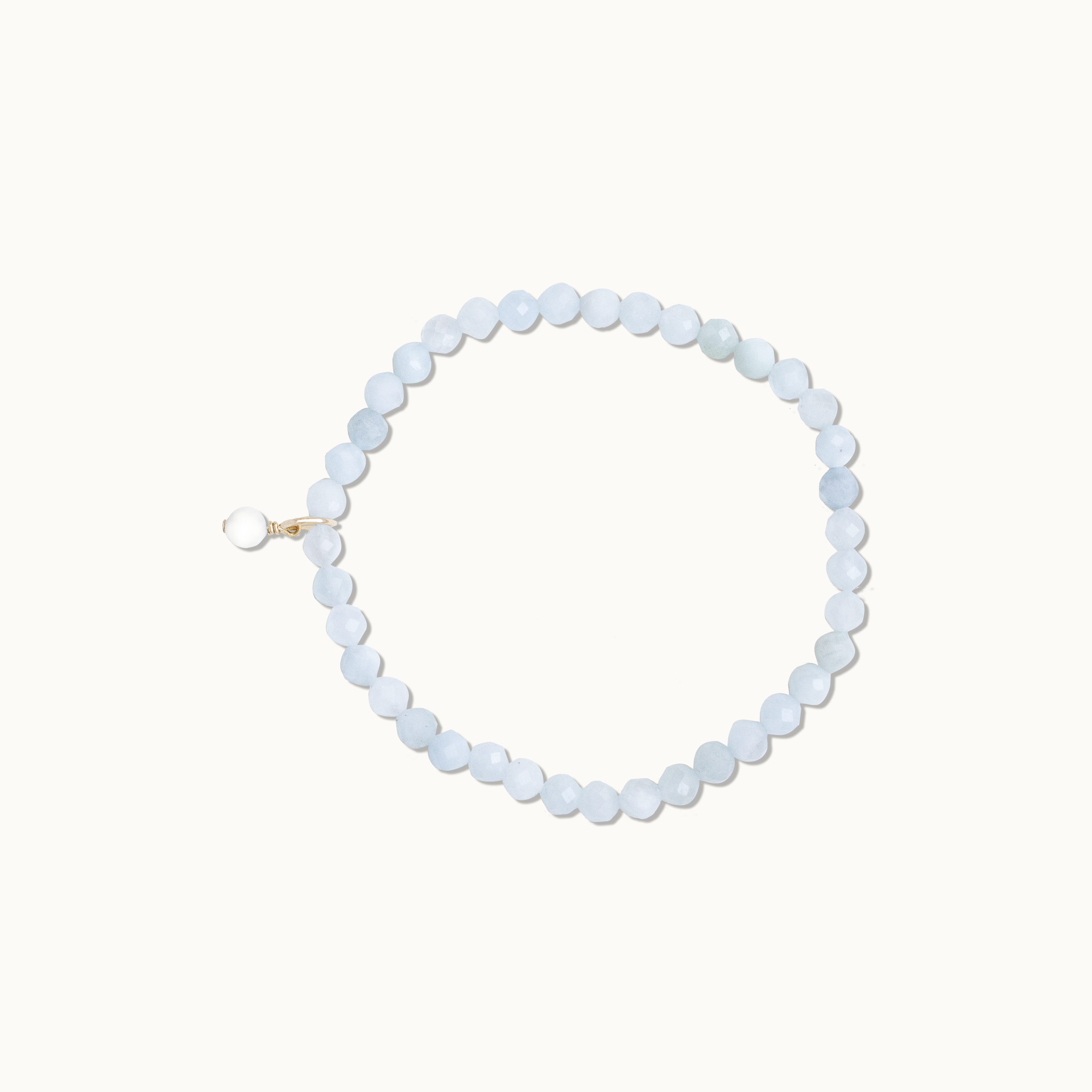 Aquamarine Gemstone Slip On Bracelet (March Birthstone)