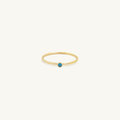 Pre Order: Gold Filled Birthstone Ring Blue Topaz CZ (December)