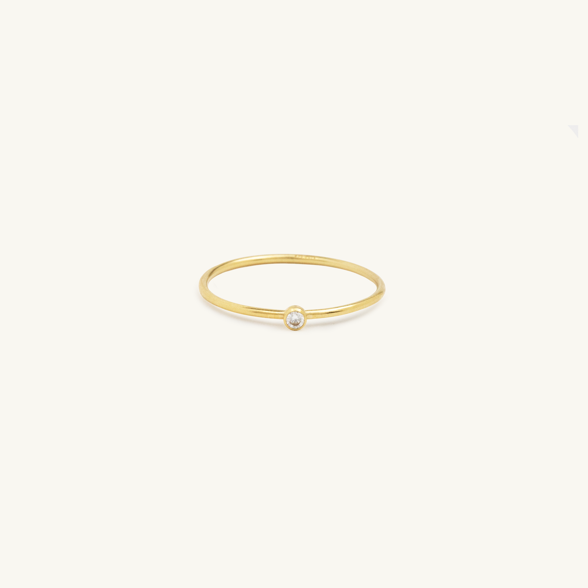 Pre Order: Gold Filled Birthstone Ring White CZ (April)