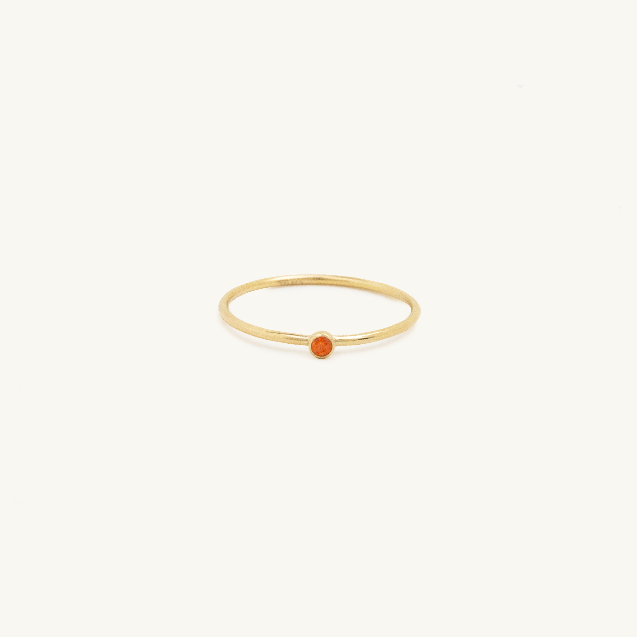 Pre Order: Gold Filled Birthstone Ring Carnelian CZ (July)