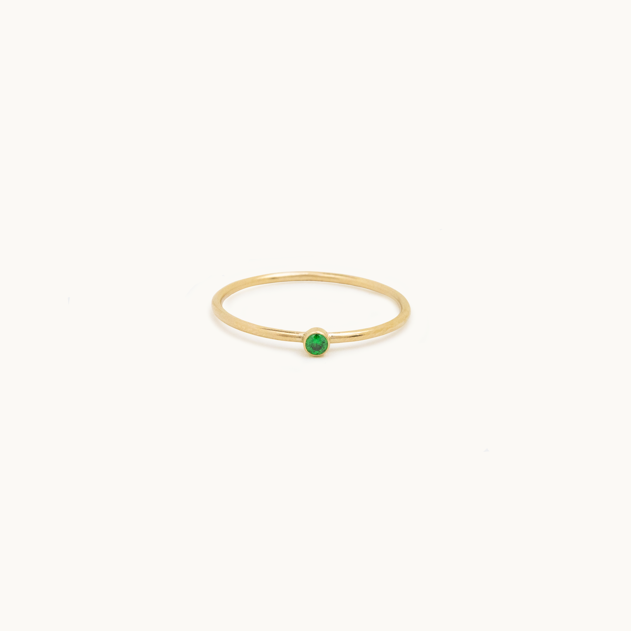 Pre Order: Gold Filled Birthstone Ring Emerald CZ (May)