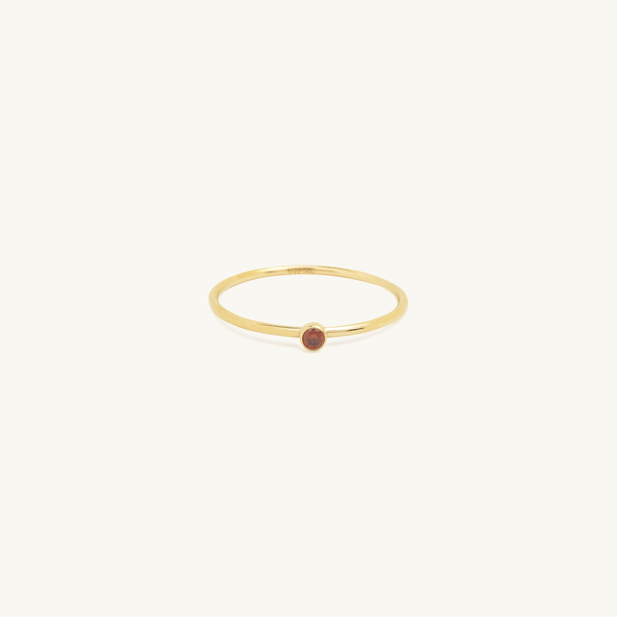 Pre Order: Gold Filled Birthstone Ring Garnet CZ (January)
