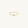 Pre Order: Gold Filled Birthstone Ring Aquamarine CZ (March)