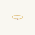 Pre Order: Gold Filled Birthstone Ring Pink Tourmaline CZ (October)