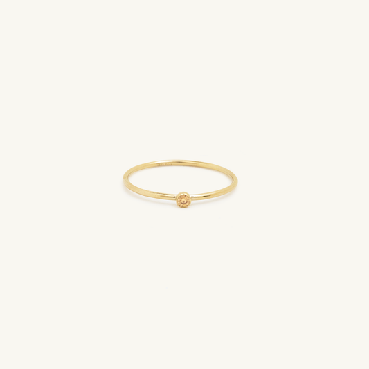 Gold Filled Birthstone Ring Topaz CZ (November)
