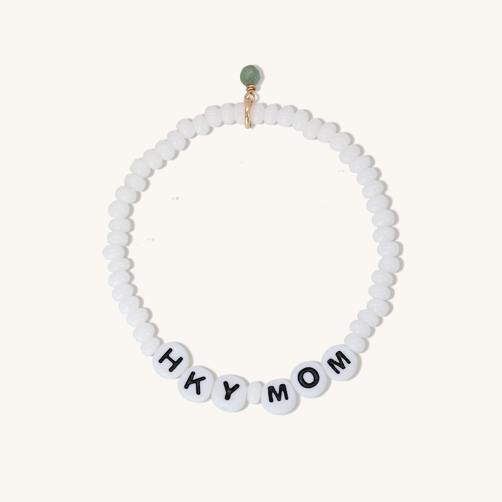 Hockey Mom Beaded Bracelet with Aventurine Charm