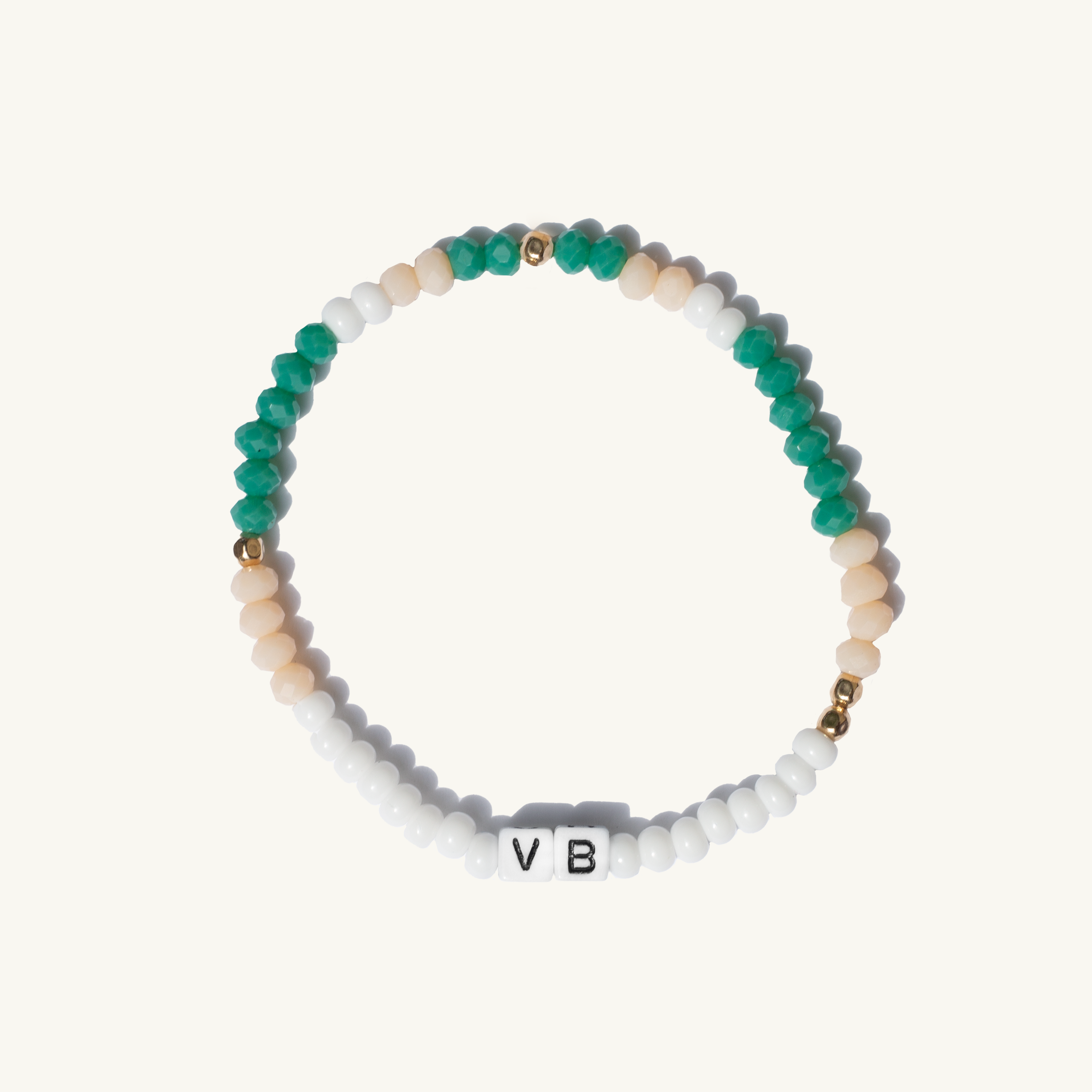 Initials Summer Seed Bead Bracelet