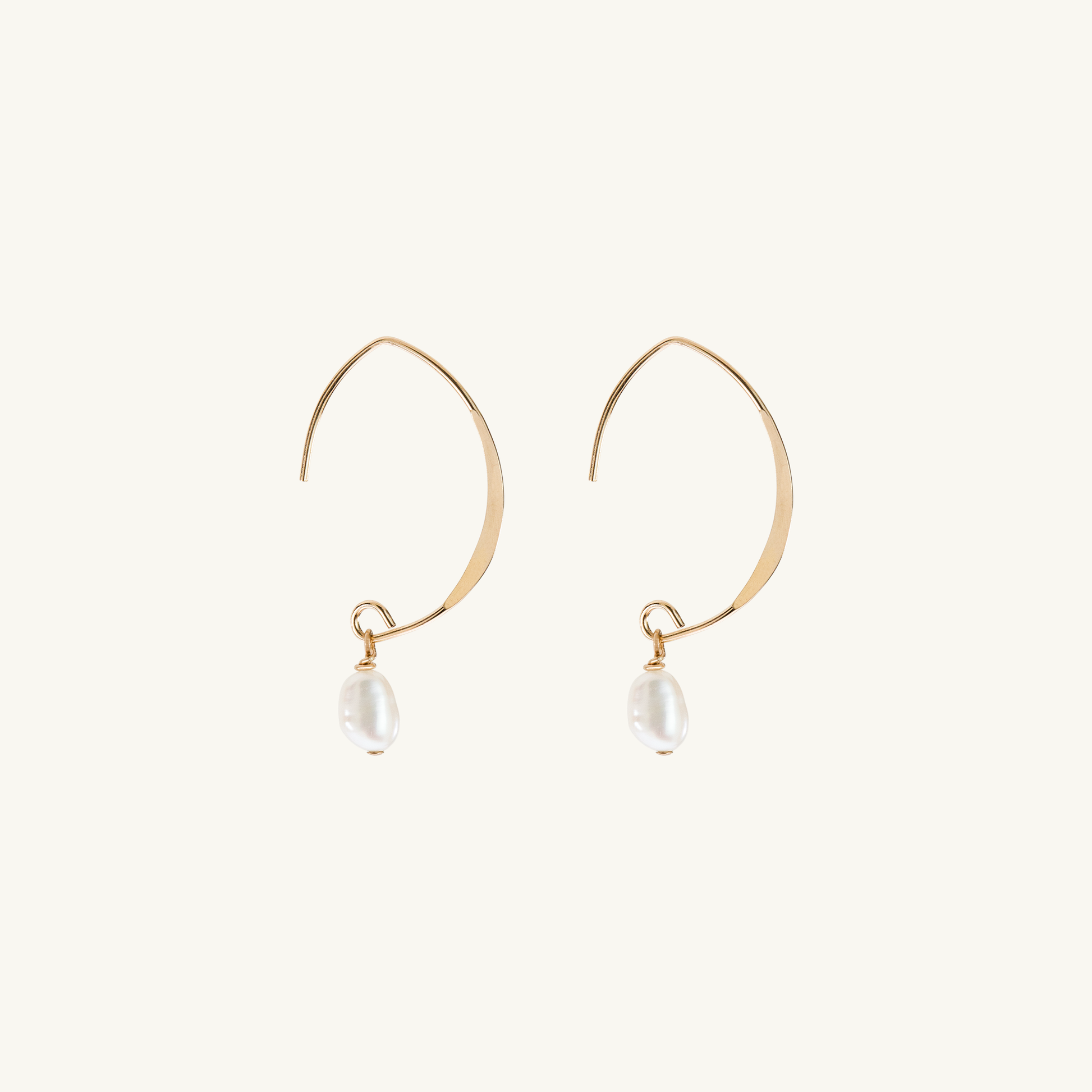 Pearl hot sale wire earrings