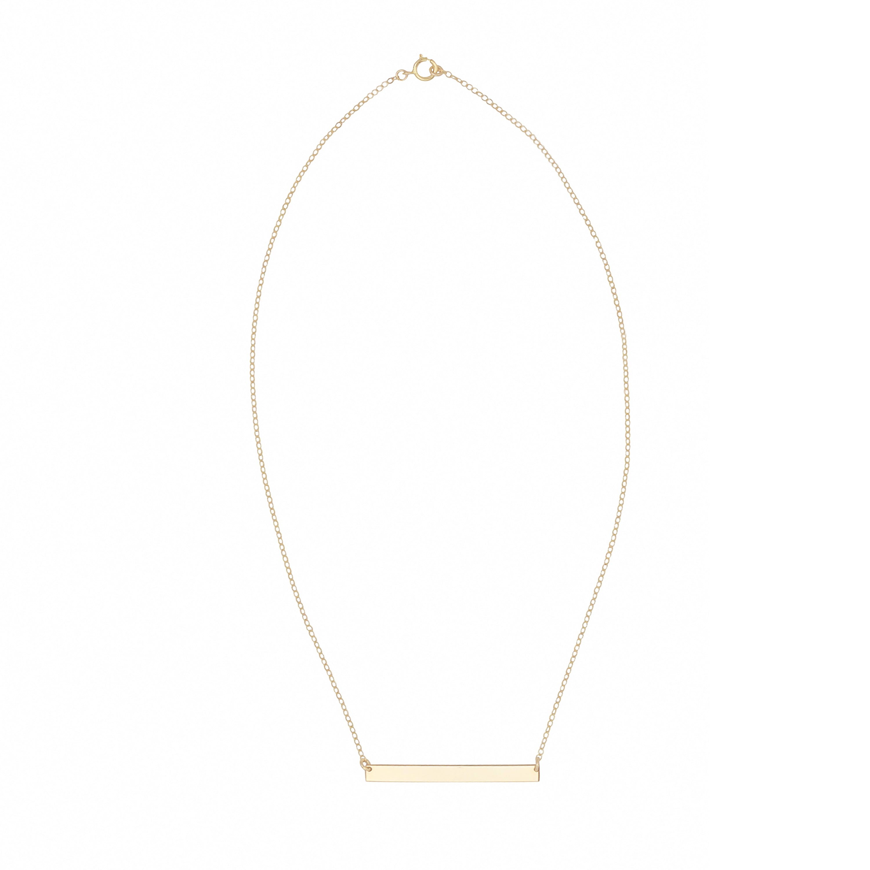 14k Gold Filled Customizable Bar Necklace