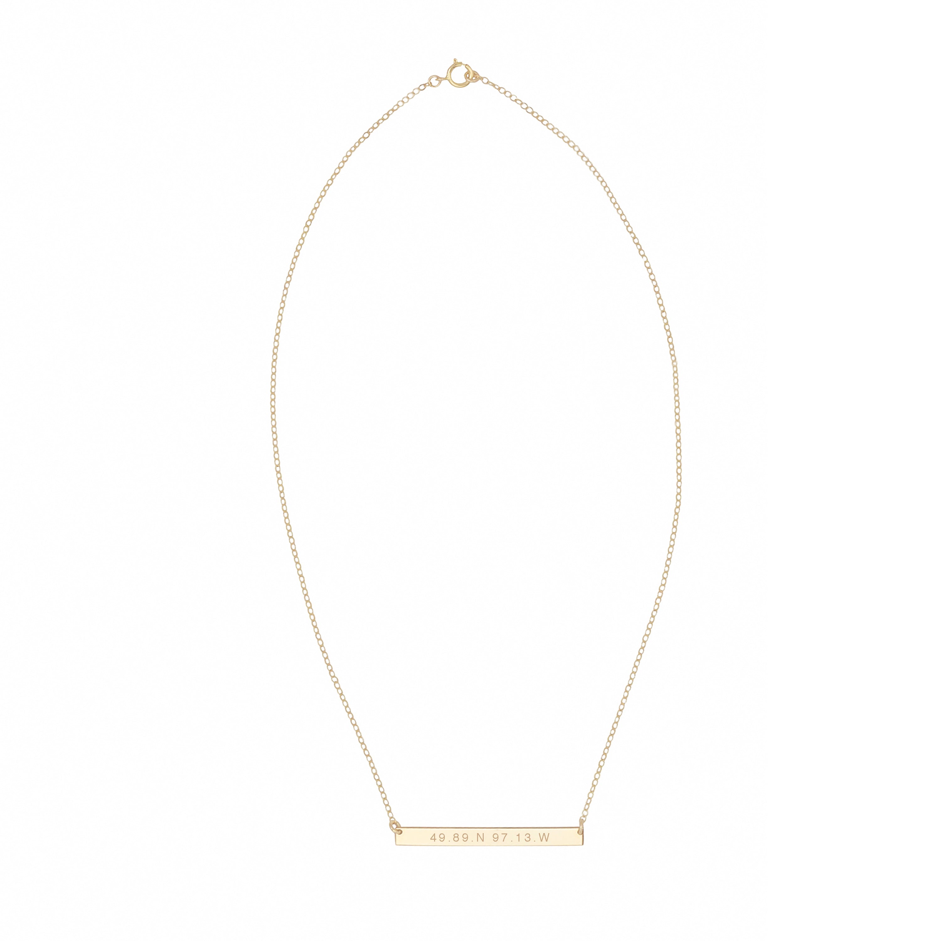 14k Gold Filled Customizable Bar Necklace
