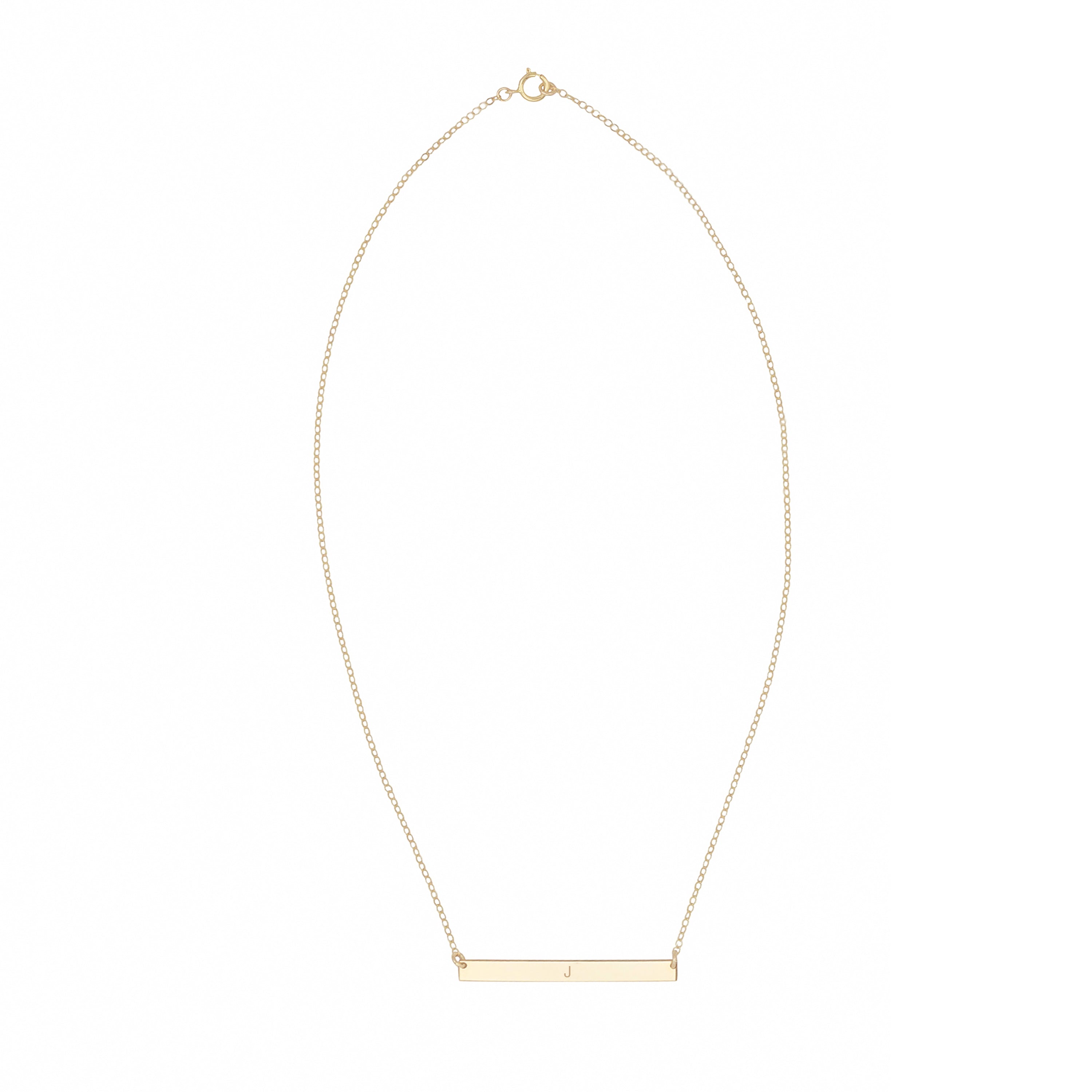 14k Gold Filled Customizable Bar Necklace