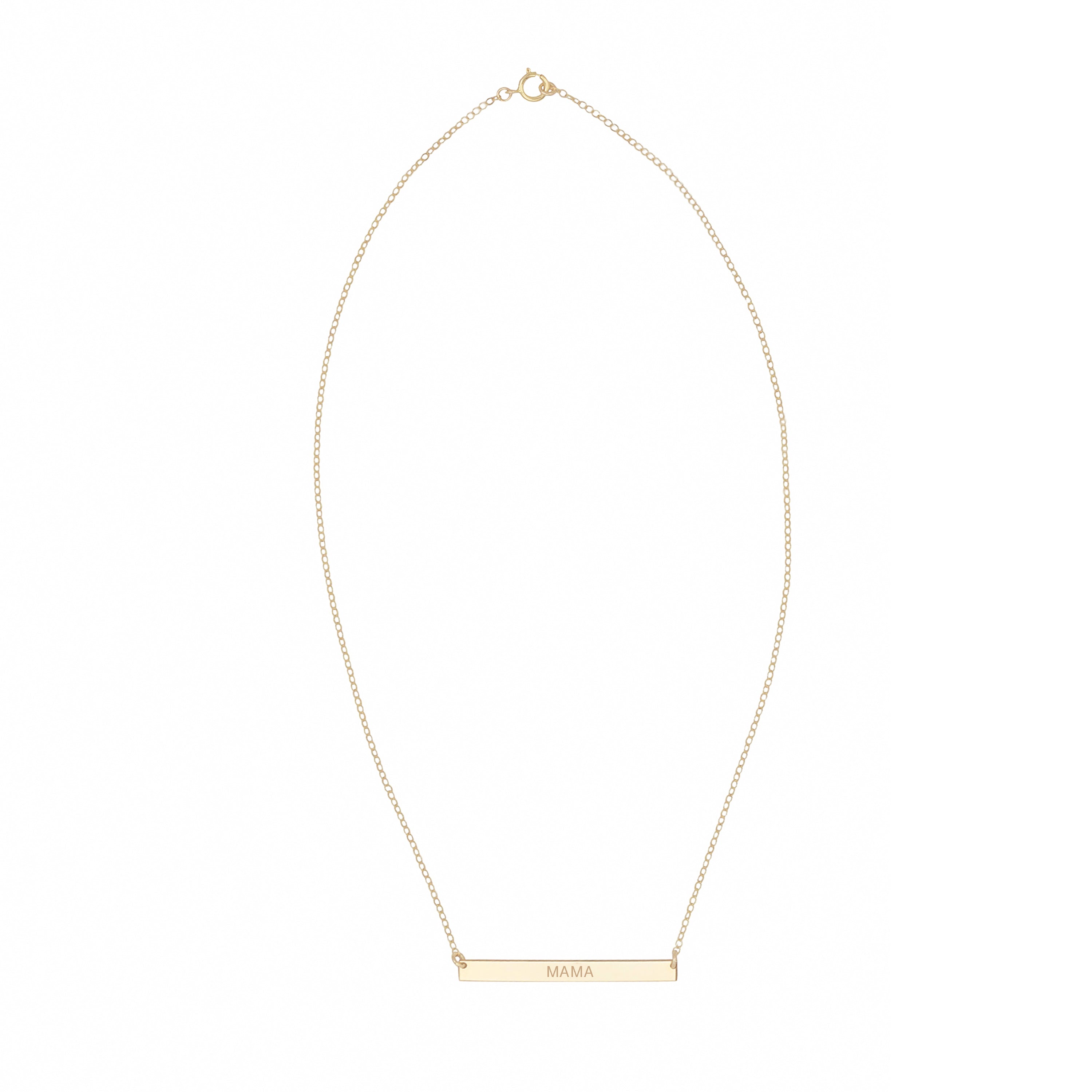 14k Gold Filled Customizable Bar Necklace