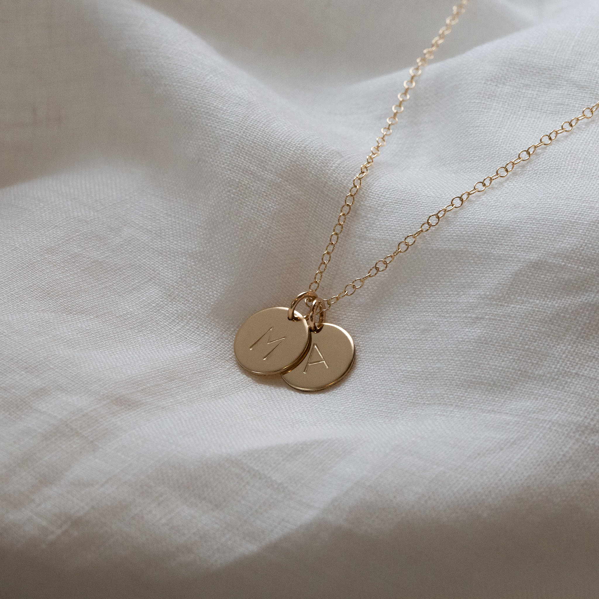 Classic Coin Necklace (14k Gold Filled, Customizable)