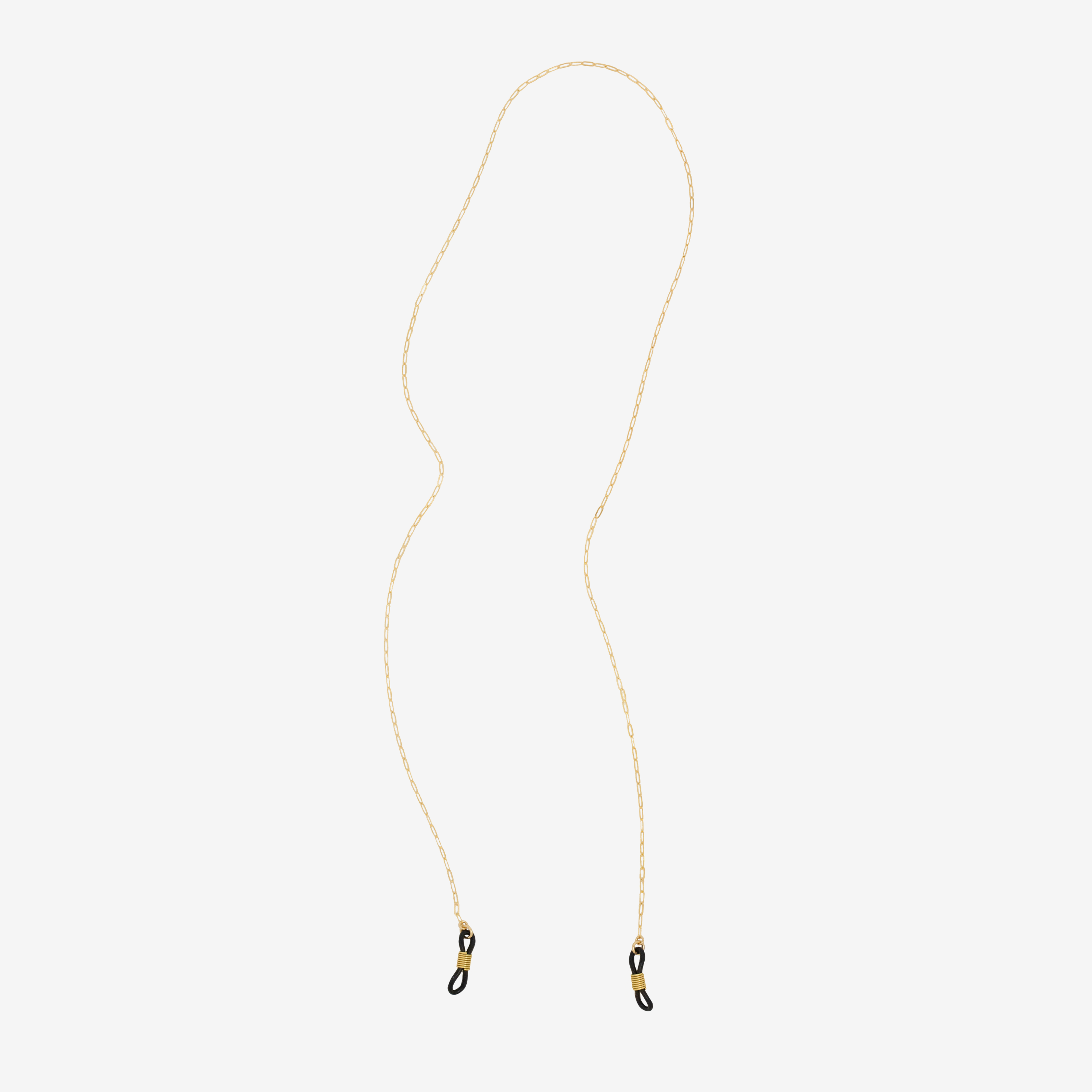 Victoria Beach 14k Gold Filled Clip Chain Sunglass Holder (Black Loop)