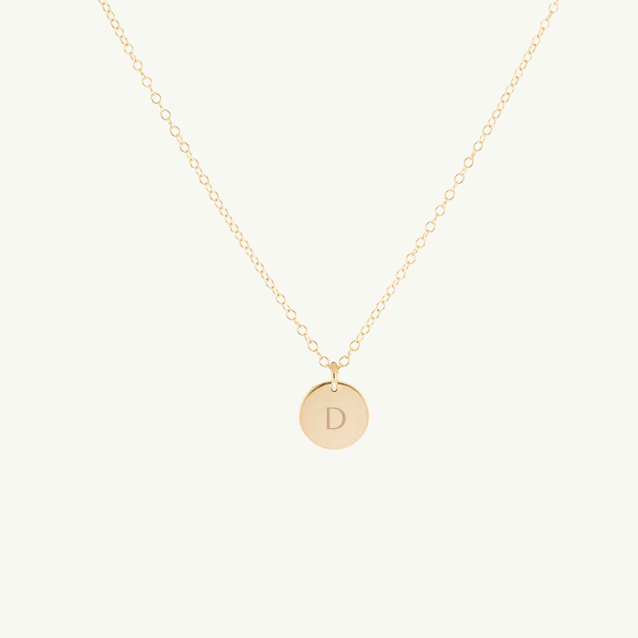 Classic Coin Necklace (14k Gold Filled, Customizable)