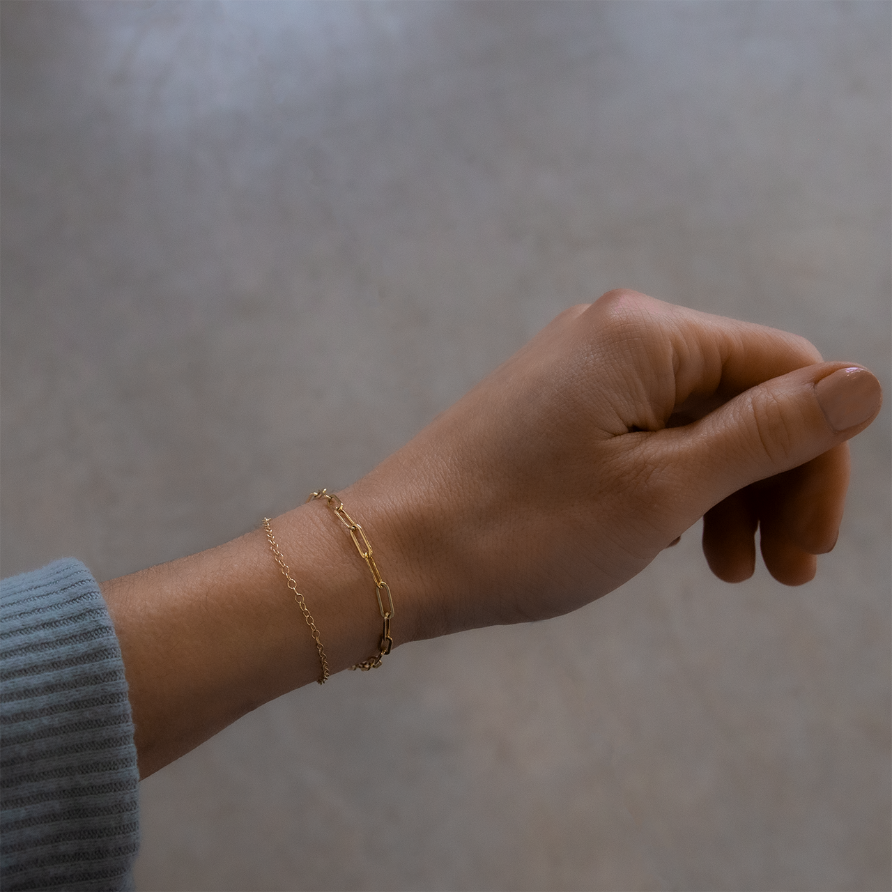 Oversized Paper Clip Chain Bracelet 14k Gold Filled