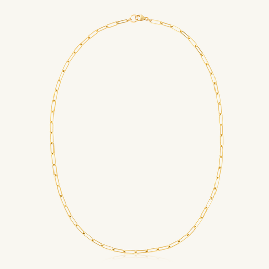 Oversized Paper Clip Chain Necklace (14k Gold Filled)