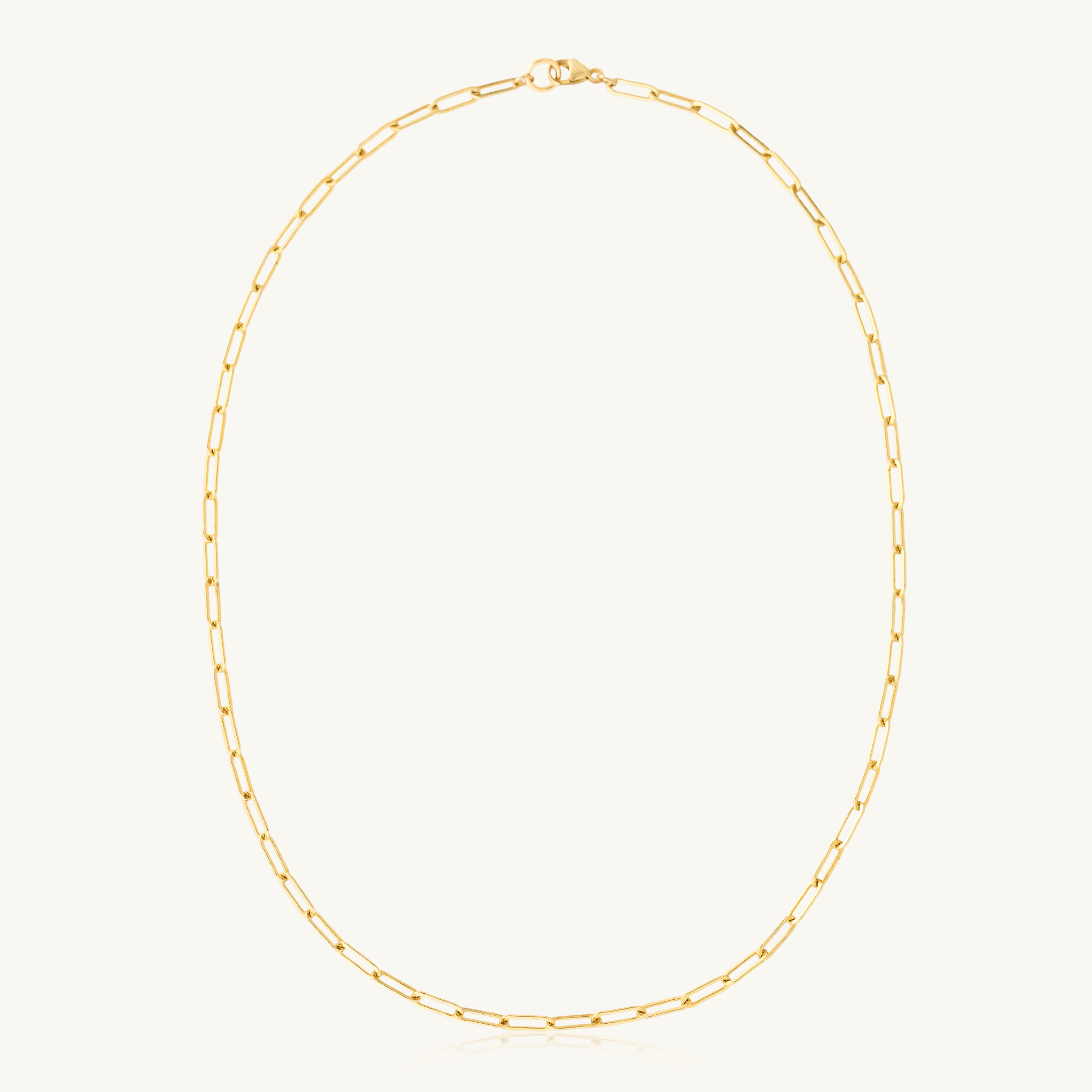 Oversized Paper Clip Chain Necklace (14k Gold Filled)