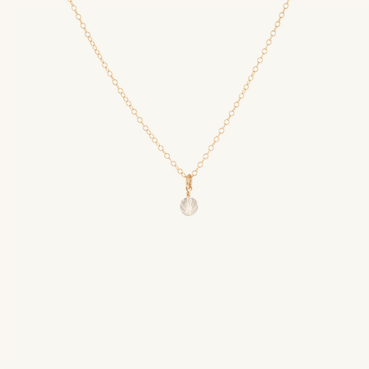 April Birthstone Necklace (Clear Quartz)