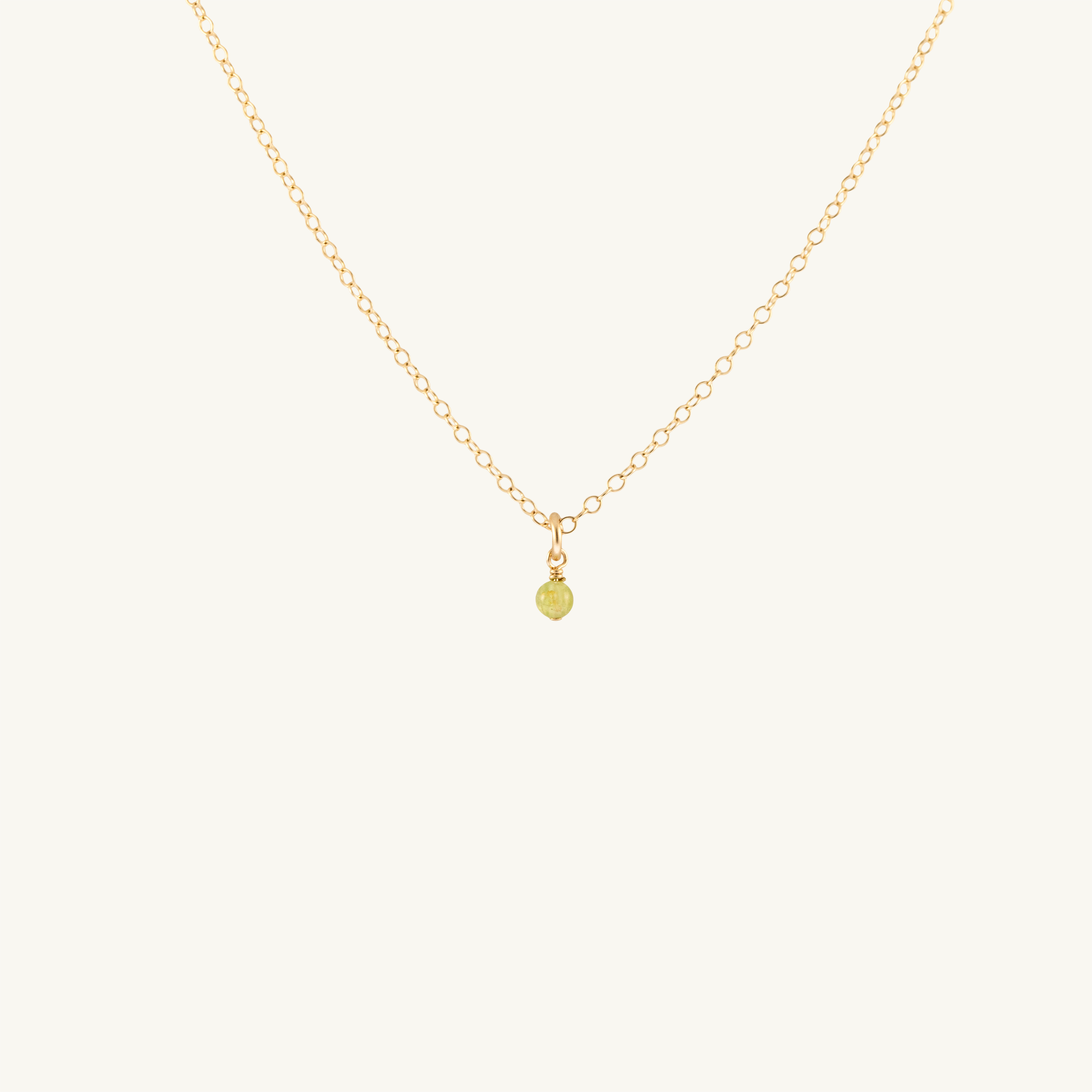 August Birthstone Necklace (Peridot)