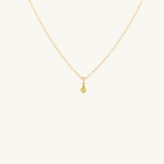 August Birthstone Necklace (Peridot)