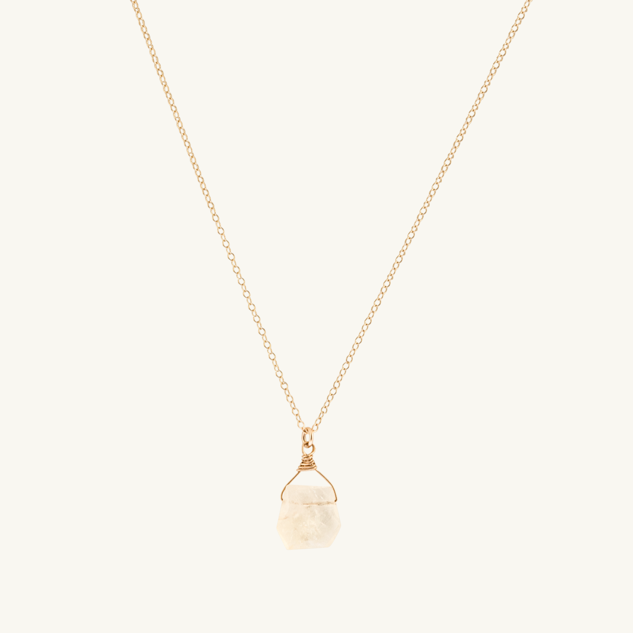 Citrine Pendant Necklace (14k Gold Filled)