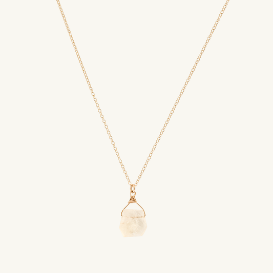 Citrine Pendant Necklace (14k Gold Filled)