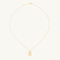 14k Gold Filled Rectangle Pendant Clip Chain Necklace