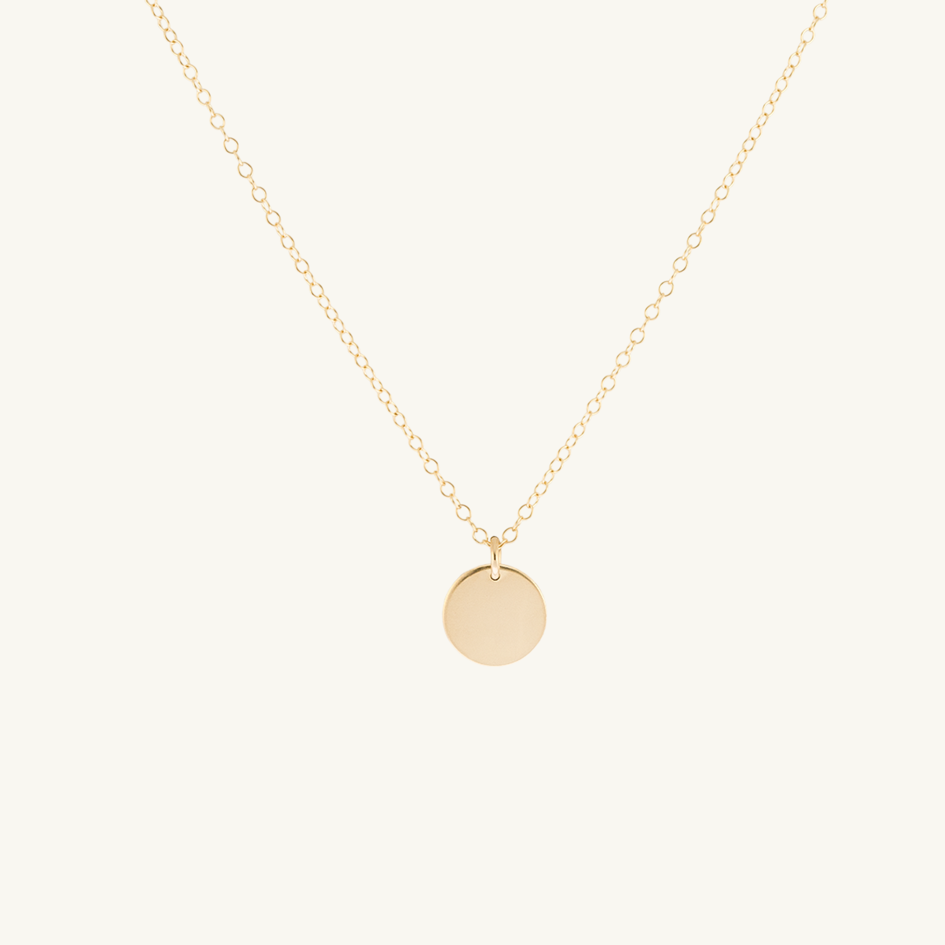 Classic Coin Necklace 14k Gold Filled Customizable Sarah