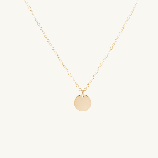 Classic Coin Necklace (14k Gold Filled, Customizable)