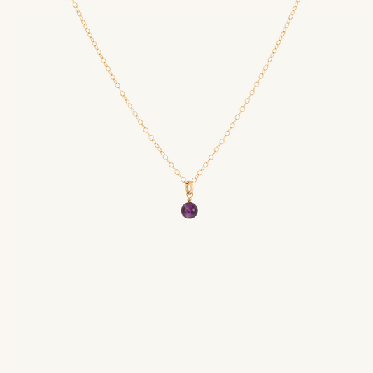 February Birthstone Necklace (Amethyst)