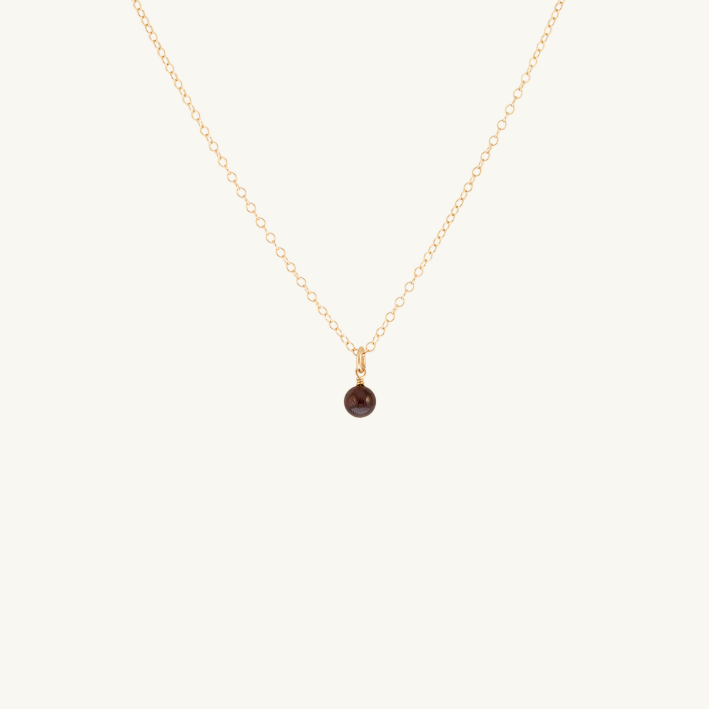 January Birthstone Necklace (Garnet)