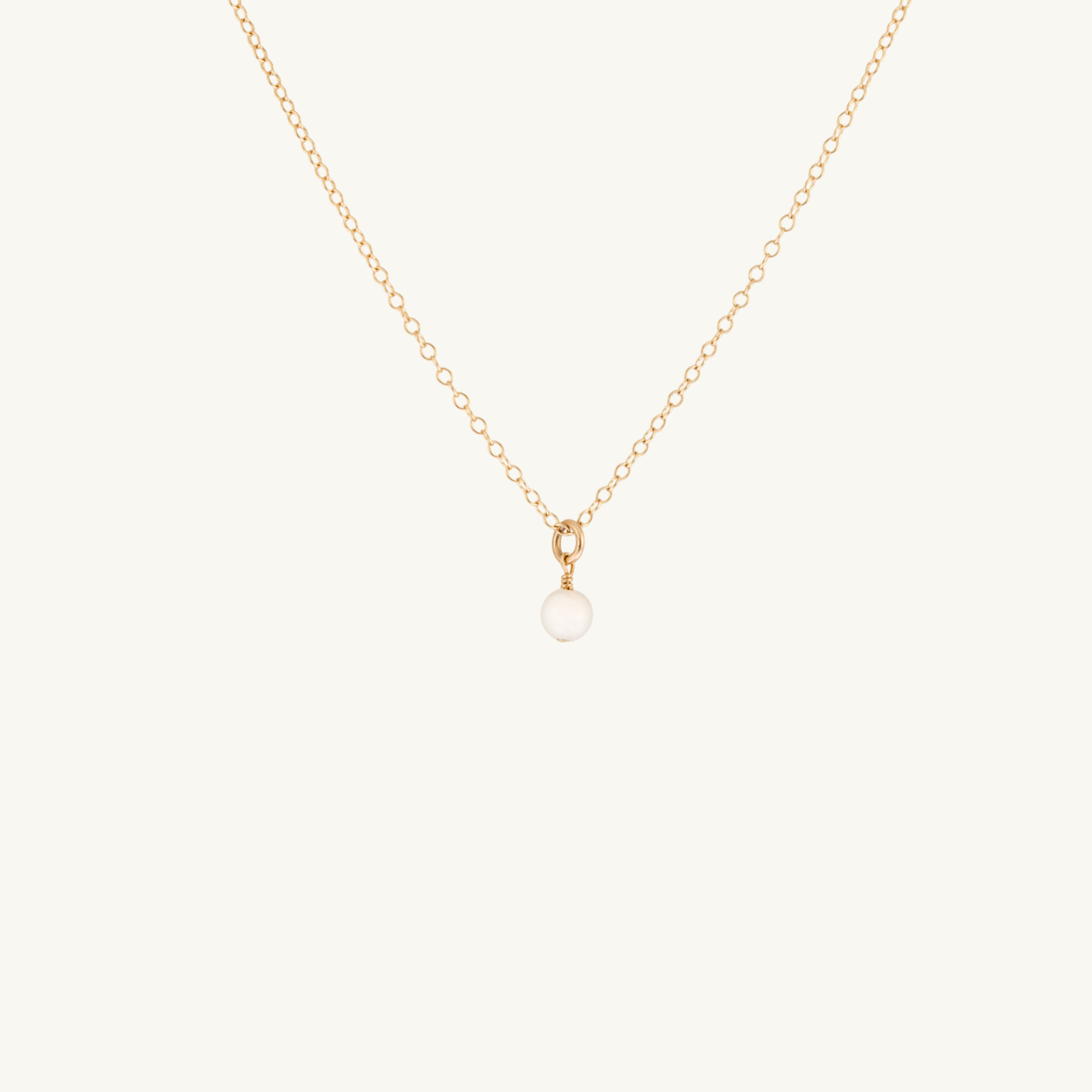 June Birthstone Necklace (Rainbow Moonstone)
