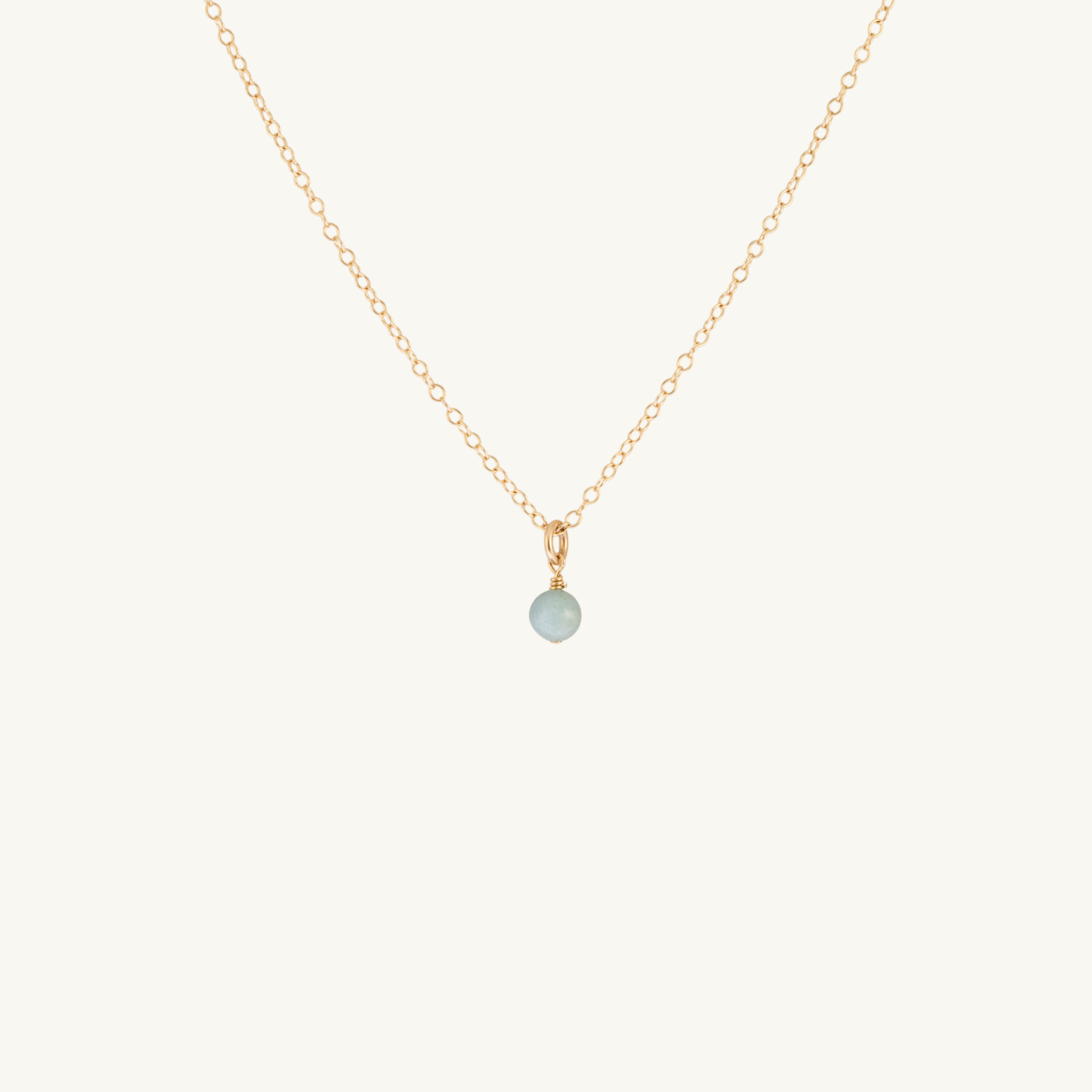 March Birthstone Necklace (Aquamarine)