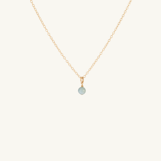 March Birthstone Necklace (Aquamarine)