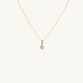 October Birthstone Necklace (Pink Tourmaline)