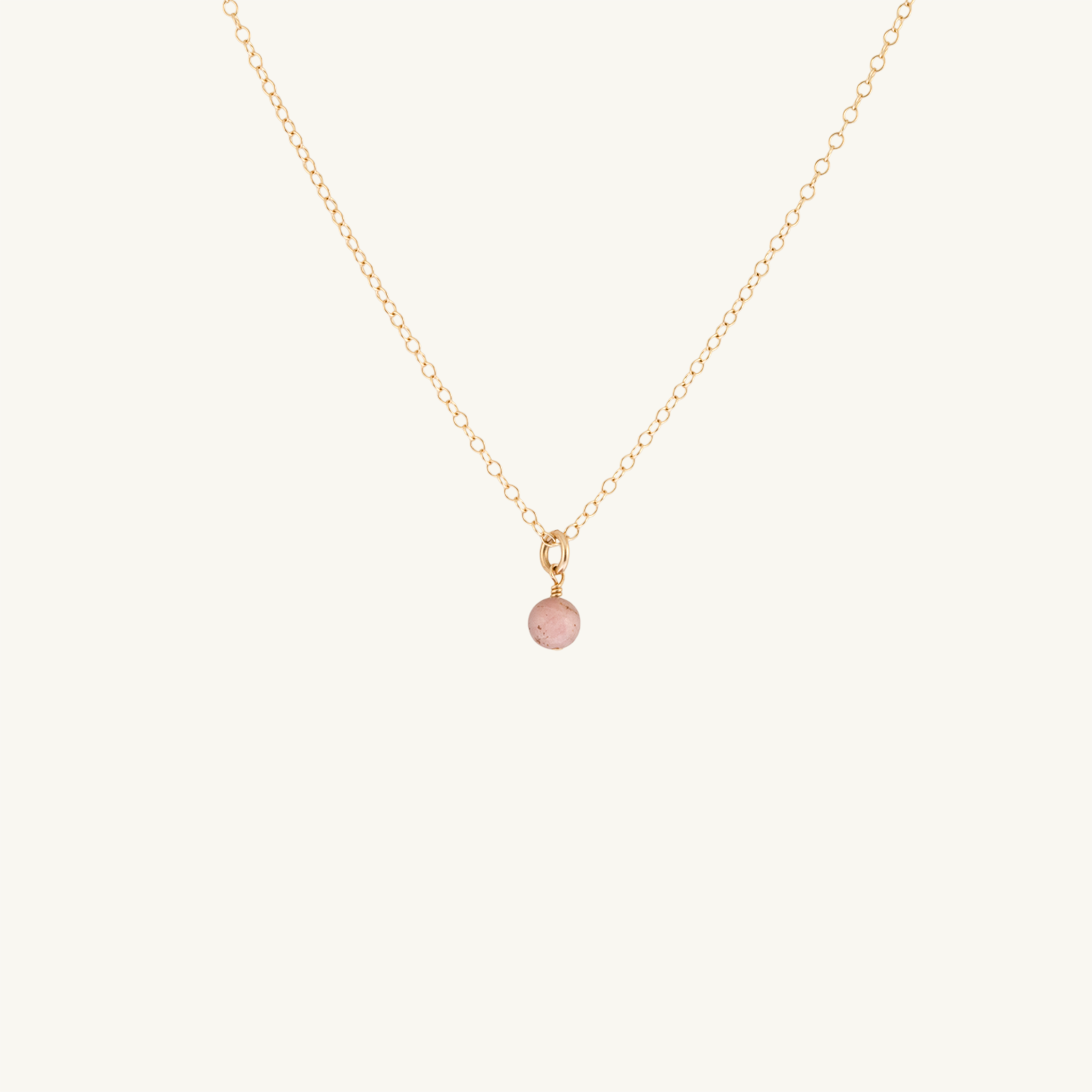 October Birthstone Necklace (Pink Tourmaline)