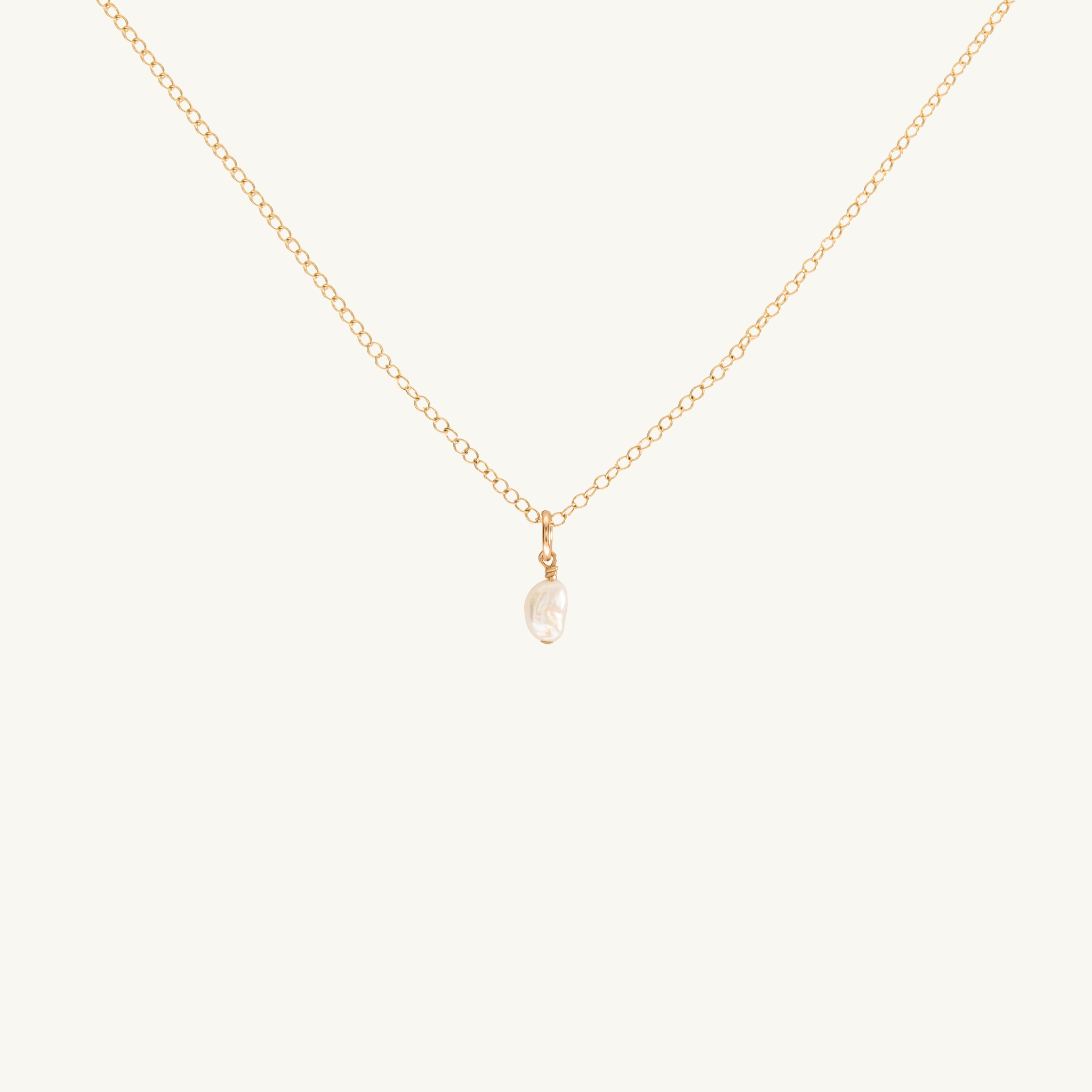 Pearl Nugget Necklace (14k Gold Filled)